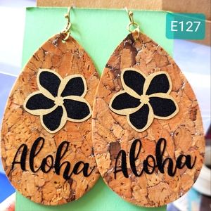 Aloha cork earrings